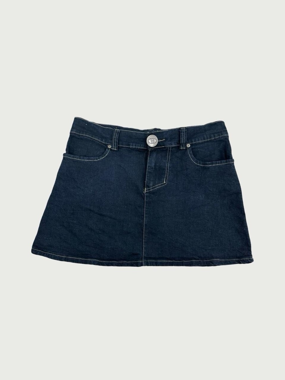 Dark Wash Denim Mini Skirt